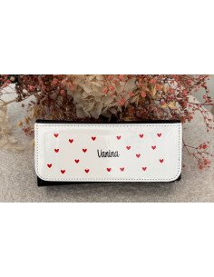 Étui à lunettes rigide personnalisé -cœur ❤️Prénom
